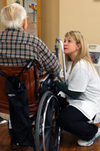 Nurse and patient at Vienna Rehabilitation Center